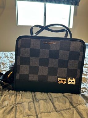 Karl Lagerfeld Paris Maybelle Karl & Cat Blue Crossbody